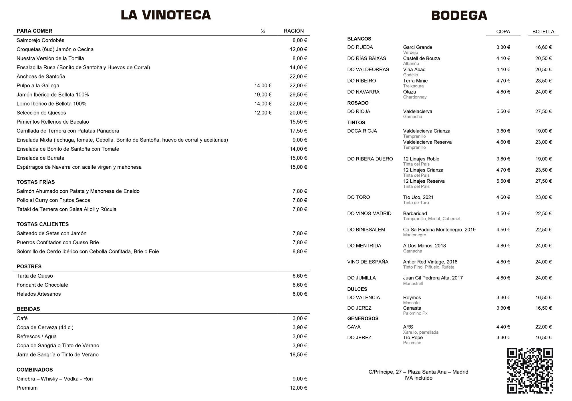 Carta Español Mobile